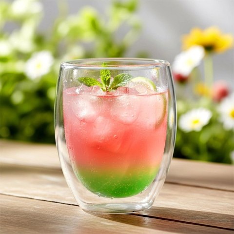 2 x Szklanka Termiczna 370ml Podwójne Szkło Kawa Herbata VILDE