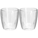 2 x Szklanka Termiczna Espresso 120ml Podwójne Szkło Paskowane