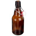 Butelka Szklana ORION z Klipsem 340 ml Ciemne Szkło Retro na Nalewki Oliwę