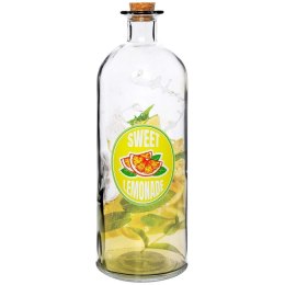 Butelka na Lemoniadę VILDE Szklana 1 L Zamykana na Korek Cytryna