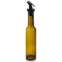 Butelka na Oliwę Ocet 210 ml Szklana Brązowa Ciemna z Dozownikiem
