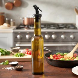 Butelka na Oliwę Ocet 210 ml Szklana Brązowa Ciemna z Dozownikiem