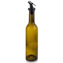 Butelka na Oliwę Ocet 380 ml Szklana Brązowa Ciemna z Dozownikiem