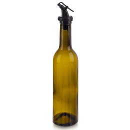 Butelka na Oliwę Ocet 380 ml Szklana Brązowa Ciemna z Dozownikiem