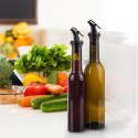 Butelka na Oliwę Ocet 380 ml Szklana Brązowa Ciemna z Dozownikiem