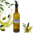 Butelka na Oliwę Ocet 380 ml Szklana Brązowa Ciemna z Dozownikiem