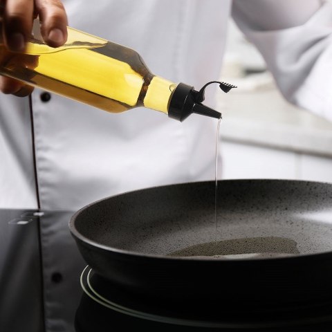 Butelka na Oliwę Ocet z Dozownikiem Szklana ORION 265 ml Żółta