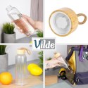 Butelka na Wodę VILDE Szklana 500 ml Zakrętka Bambus Borokrzem