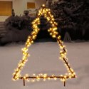 Choinka Ozdoba Świąteczna Świecąca 225 LED Zewnętrzna Metalowa VILDE 80 cm