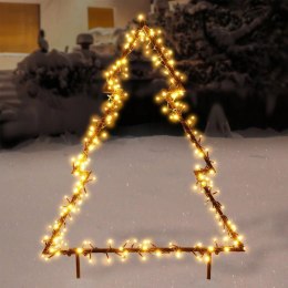 Choinka Ozdoba Świąteczna Świecąca 300 LED Zewnętrzna Metalowa VILDE 105 cm
