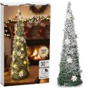 Choinka Stożek Zielona 60 cm 30 LED z Timerem Dekoracja Świąteczna