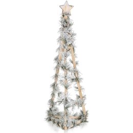 Choinka Świąteczna Stożek Drewniana 68 cm 40 LED z Timerem Ozdoba