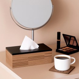 Chustecznik Drewniany MDF Loft Line Czarna Pokrywa ORION na Serwetki