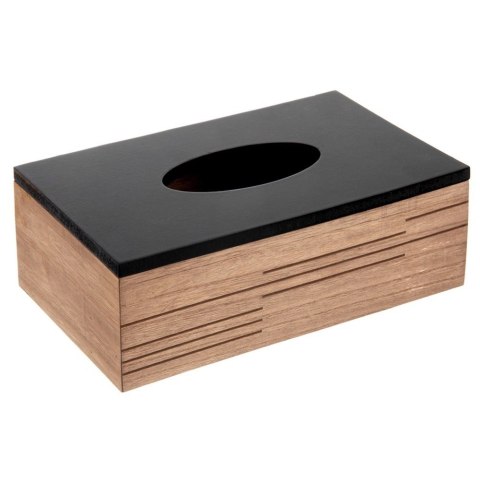 Chustecznik Drewniany MDF Loft Line Czarna Pokrywa ORION na Serwetki