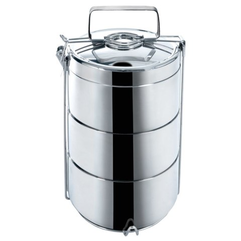Menażka Obiadowa Termiczna Stalowa 3-poziomowa ORION 3x900 ml