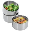Menażka Obiadowa Termiczna Stalowa 3-poziomowa ORION 3x900 ml