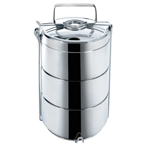 Menażka Obiadowa Termiczna Stalowa 3-poziomowa ORION 3x900 ml
