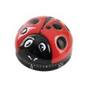 Minutnik Kuchenny Biedronka Mechaniczny 6 x 4 cm Tworzywo Czerwony ORION