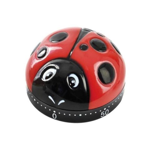 Minutnik Kuchenny Biedronka Mechaniczny 6 x 4 cm Tworzywo Czerwony ORION
