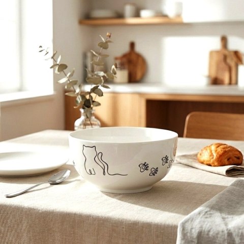 Miseczka Porcelanowa 550 ml Kotek Miska dla Dzieci na Zupę i Płatki