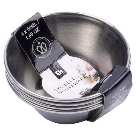 Miseczka na Sos 40 ml Stal Nierdzewna Zestaw 4 szt EXCELLENT HOUSEWARE