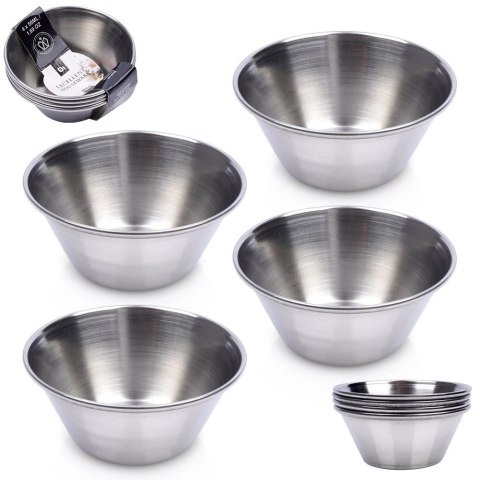 Miseczka na Sos 40 ml Stal Nierdzewna Zestaw 4 szt EXCELLENT HOUSEWARE