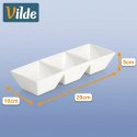 Miseczki na przekąski ceramiczne białe potrójne 29 cm