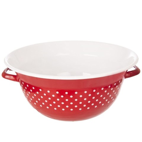 Miska Kuchenna Emaliowana Czerwona W Groszki 34 cm 9 L Tecka Orion