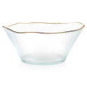 Miska Sałatkowa Stołowa 21 x 20 cm 1,2 L Szkło Złoty Rant VILDE