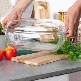 Naczynie Żaroodporne do Zapiekania z Pokrywką Szklane Solidne VILDE 3+1,5 L