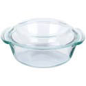 Naczynie Żaroodporne z Pokrywką do Pieczenia Szklane Małe VILDE 2 L + 750ml
