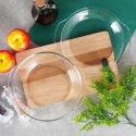 Naczynie Żaroodporne z Pokrywką do Pieczenia Szklane Małe VILDE 2 L + 750ml