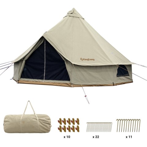 Namiot Glamping Ogrodowy Indiański Tipi 4x4m Bawełna KING CAMP
