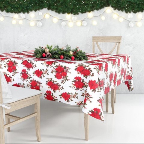Obrus Świąteczny Plamoodporny 180 x 130 cm Biały EXCELLENT HOUSEWARE