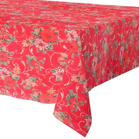 Obrus Świąteczny Plamoodporny 180 x 130 cm Czerwony EXCELLENT HOUSEWARE