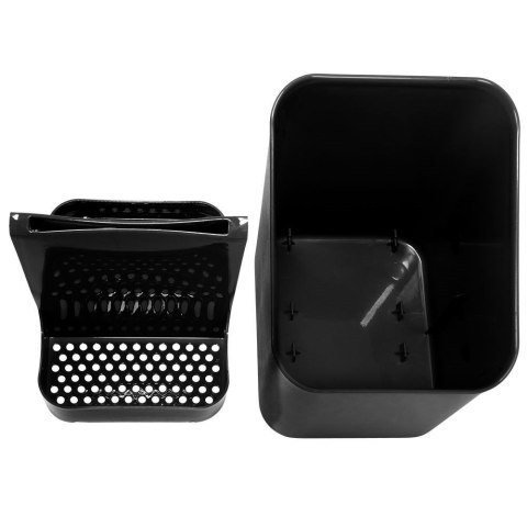 Ociekacz na Sztućce 14 x 11 x 16 cm Tworzywo Czarny do Zmywarki VILDE
