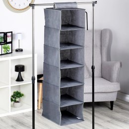 Organizer Wiszący do Szafy 6 Półek 30 x 30 x 120 cm STORAGE SOLUTIONS Szary