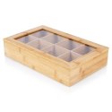 Organizer na Herbatę Bambusowy EXCELLENT HOUSEWARE 32 x 20 x 6,5 cm 8 el.