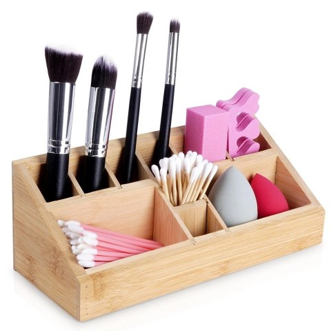 Organizer na Kosmetyki Bambusowy 23 x 9 x 8,5 cm ELEGANZA 10 Przegródek