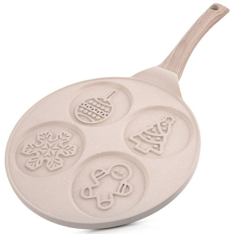 Patelnia 4 Otwory Jajka Placki Choinka Granit Indukcja 26 cm ORION