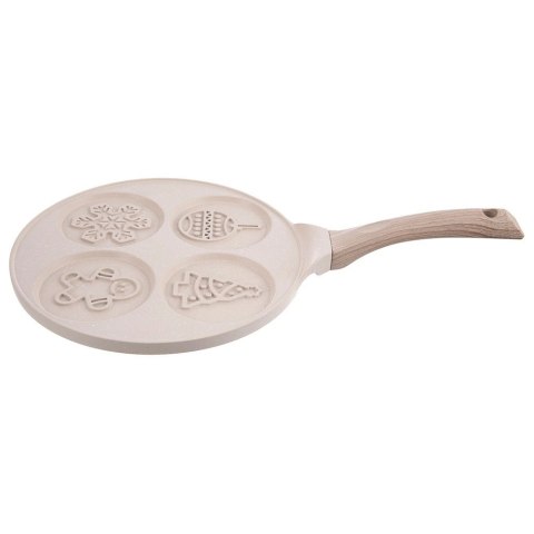 Patelnia 4 Otwory Jajka Placki Choinka Granit Indukcja 26 cm ORION
