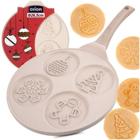 Patelnia 4 Otwory Jajka Placki Choinka Granit Indukcja 26 cm ORION