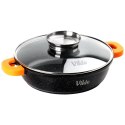 Patelnia Głęboka Granitowa 3,3 L 28 cm Pokrywka Aroma Dozownik VILDE