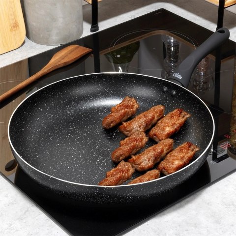 Patelnia Granitowa 32 cm Black Line Indukcja Gaz Non-stick VILDE