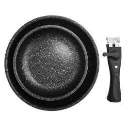 Patelnia Granitowa Zestaw Indukcja Gaz Grande 20/26 cm 3 el.