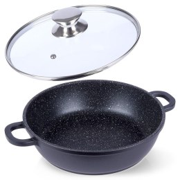 Patelnia Granitowa ze Szklaną Pokrywką Grande 24 cm
