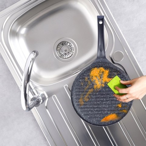 Patelnia Grillowa Nieprzywierająca 26 cm ORION Karbowane Dno Grande