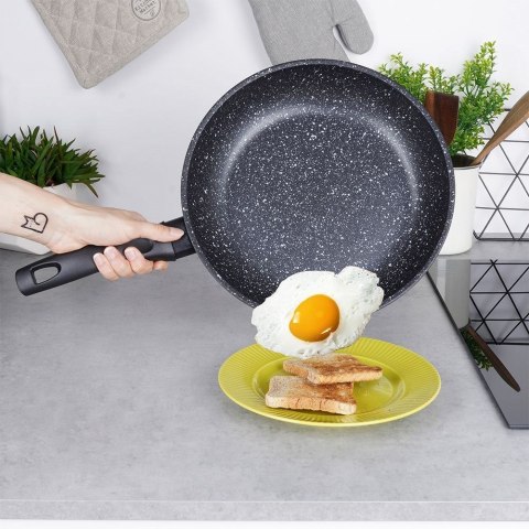 Patelnia Indukcja Granitowa Nieprzywierająca Solidna Trwała ORION 28 cm