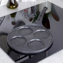 Patelnia do Jajek Placków 4 Otwory Granitowa Nieprzywierająca ORION 27 cm