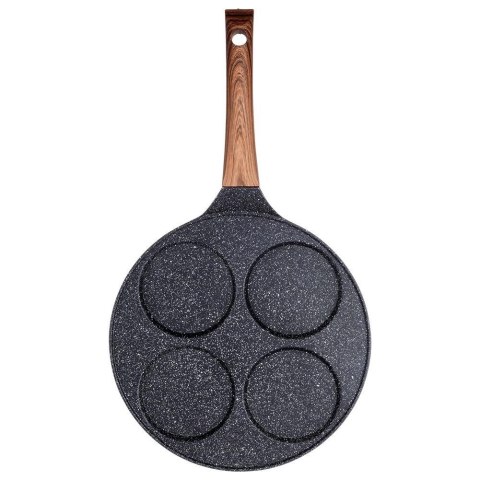 Patelnia do Jajek Placków Pancakes Granitowa 4 Otwory Solidna VILDE 26 cm